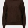 Esqualo Batwing Lurex Sweater – Chocolate