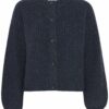 B.Young Nello Navy Blue Melange Cardigan