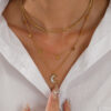 Waterproof Mother Of Pearl Moon and Star Layer Necklace