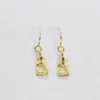 Open Spade Gold Plated Drop Earrings