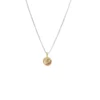 Small Organic Gold Plated Disc Necklace