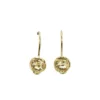 Organic Gold Plated Silver Drop Earrings