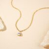 Waterproof Birthstone Teardrop Necklace