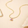 Waterproof Birthstone Teardrop Necklace