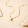 Waterproof Birthstone Teardrop Necklace