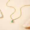 Waterproof Birthstone Teardrop Necklace