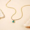 Waterproof Birthstone Teardrop Necklace