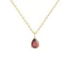 Waterproof Birthstone Teardrop Necklace