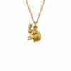 Sleeping Hare Necklace (Silver or Gold Pated Silver)