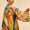 Powder Painted Palms Kimono Jacket