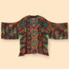 Powder Chocolate Ikat Kimono Jacket