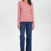 Numph Mixie Geranium Long-Sleeved T-Shirt