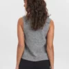 Numph Riette Medium Grey Rib Vest