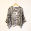 One Hundred Stars Kimono Ancient Columns Charcoal