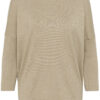 Saint Tropez Mila Plaza Taupe Melange R-Neck Pullover