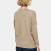 Saint Tropez Mila Plaza Taupe Melange R-Neck Pullover