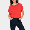 Saint Tropez Mila Flame Scarlet Short-Sleeved Pullover