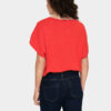 Saint Tropez Mila Flame Scarlet Short-Sleeved Pullover