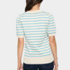 Saint Tropez Mila Ethereal Blue Ice Short-Sleeved Striped Pullover