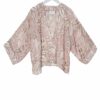 One Hundred Stars Sphinx Plaster Pink Kimono