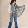 One Hundred Stars Susani Blue Scarf