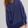 Free People Navy Combo 13 Graphic Camden Pullover