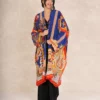 One Hundred Stars Carnival Cobalt Grande Kimono