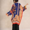 One Hundred Stars Carnival Cobalt Grande Kimono