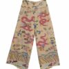 One Hundred Stars Dragon Sand Crepe Palazzo Pants