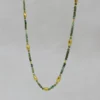 Kao Emerald Beaded Gold Plated Necklace