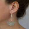 Wirework Fan Earrings (Silver or Gold Plated Silver)