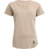 Costamani Light Sand V-Neck Logo T-Shirt