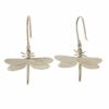 Alex Monroe Dragonfly Earrings (Silver & Gold Plated Silver)