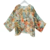 One Hundred Stars China Tree Aqua Kimono