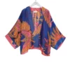 One Hundred Stars Crane Cobalt Kimono